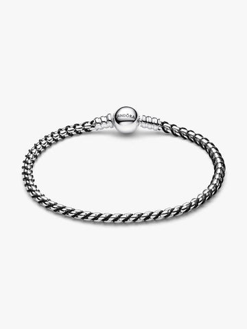 Pandora Bracciale Intreccio Tessuto Nero