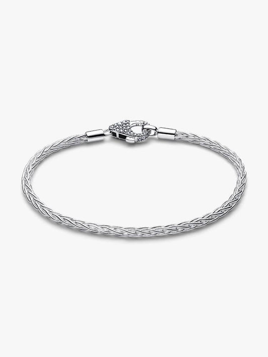 Pandora Bracciale Maglia Coda di Volpe con Chiusura Pavè