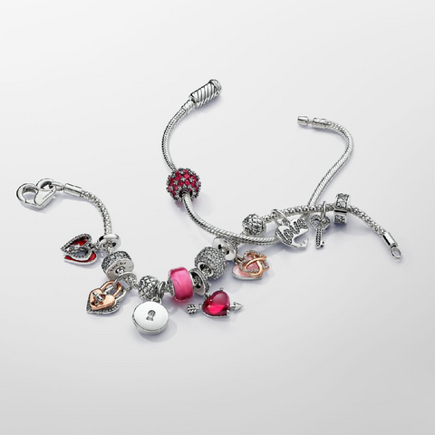 Pandora Charm Mini Vetro di Murano Rosa