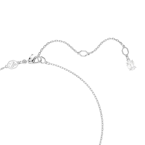 Swarovski Pendente Matrix Crystal Pearl, Taglio Round, Bianco, Placcato rodio