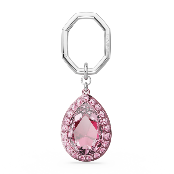 Swarovski - Portachiavi, Taglio Pear, Rosa