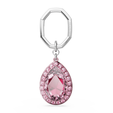 Swarovski - Portachiavi, Taglio Pear, Rosa