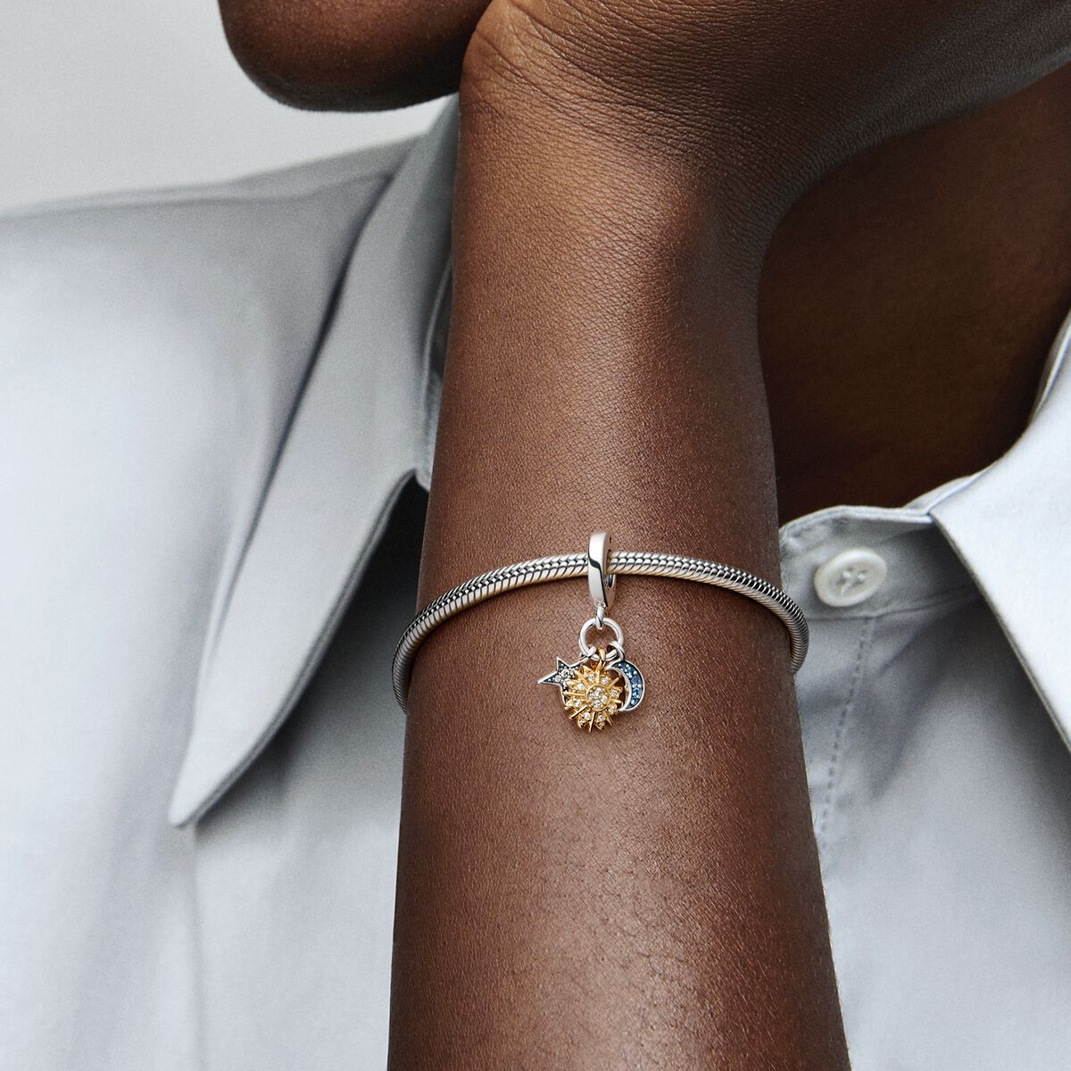 Pandora Charm Pendente Stella, Sole e Luna