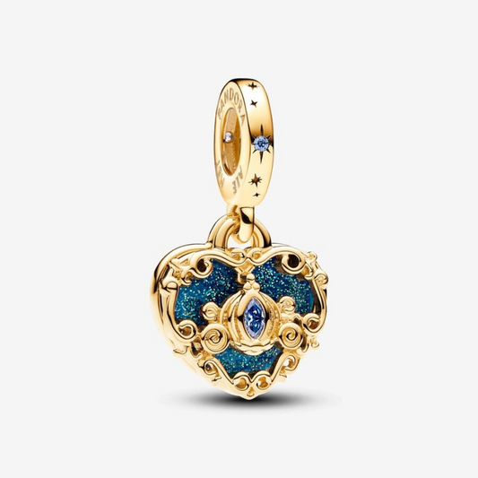 Pandora Charm Disney, Cenerentola, Pendente Carrozza e Cuore