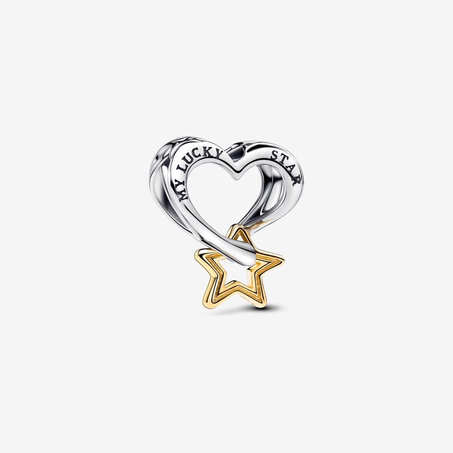 Pandora Charm Openwork Cuore e Stella "My Lucky Star"