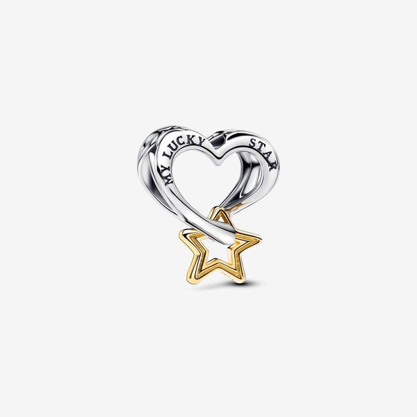 Pandora Charm Openwork Cuore e Stella "My Lucky Star"