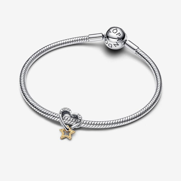 Pandora Charm Openwork Cuore e Stella "My Lucky Star"