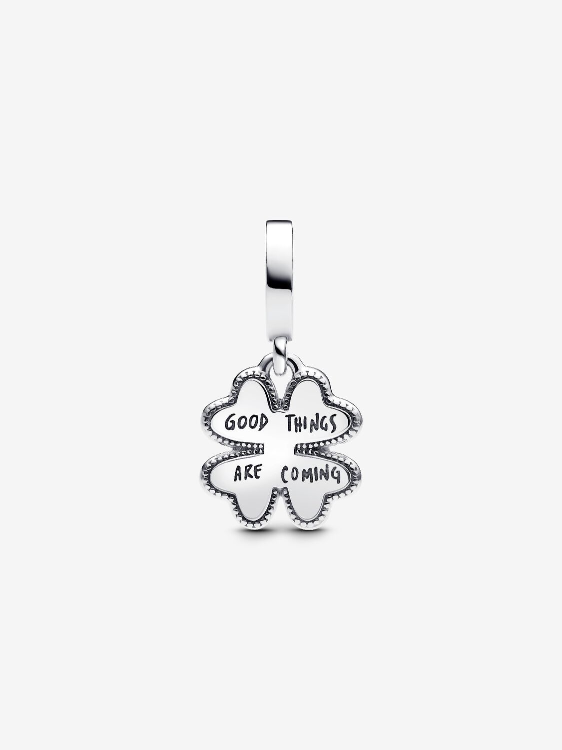 Pandora Charm Pendente Quadrifoglio Girevole - con diamante creato in laboratorio