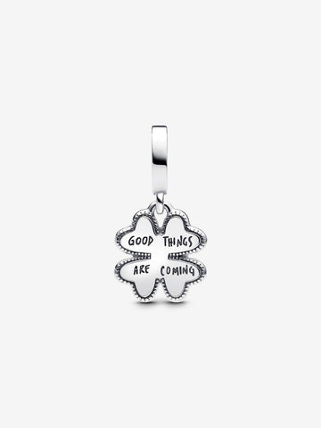 Pandora Charm Pendente Quadrifoglio Girevole - con diamante creato in laboratorio