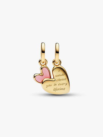 Pandora Charm Pendente Unione di Cuori Mamma e Figlia divisibile