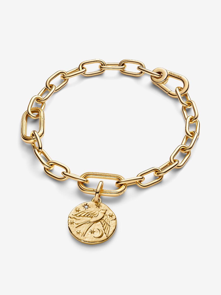 Pandora Charm Medallion Rondine "Dum Vita Est Spes Est"