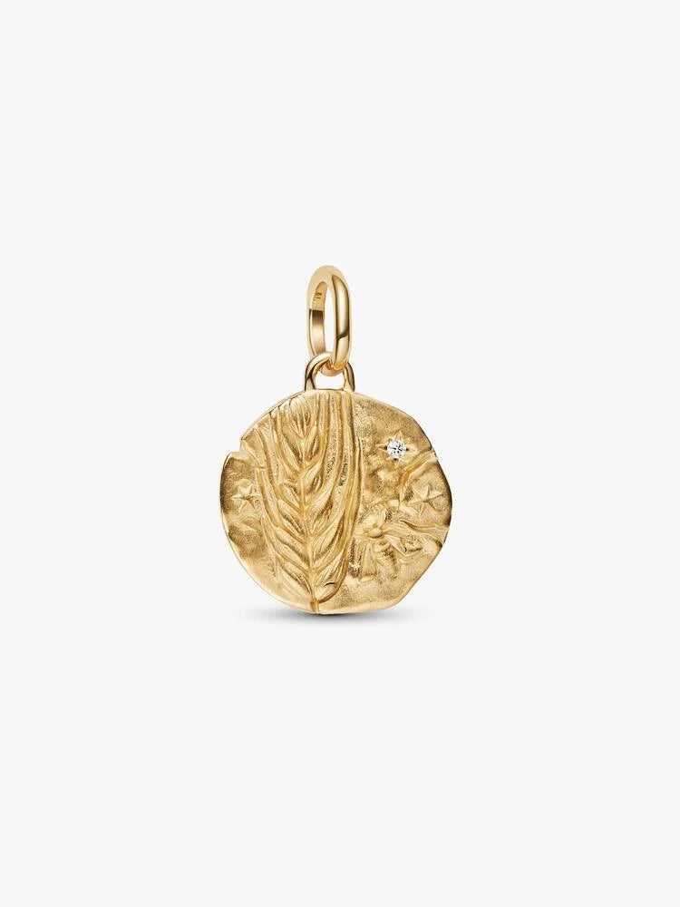 Pandora Charm Medallion Spiga di Grano "Virtus Vera Prosperitas"