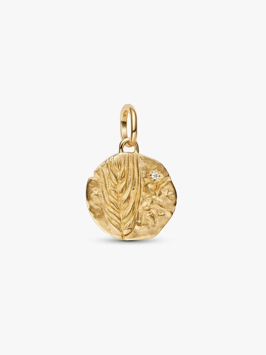 Pandora Charm Medallion Spiga di Grano "Virtus Vera Prosperitas"