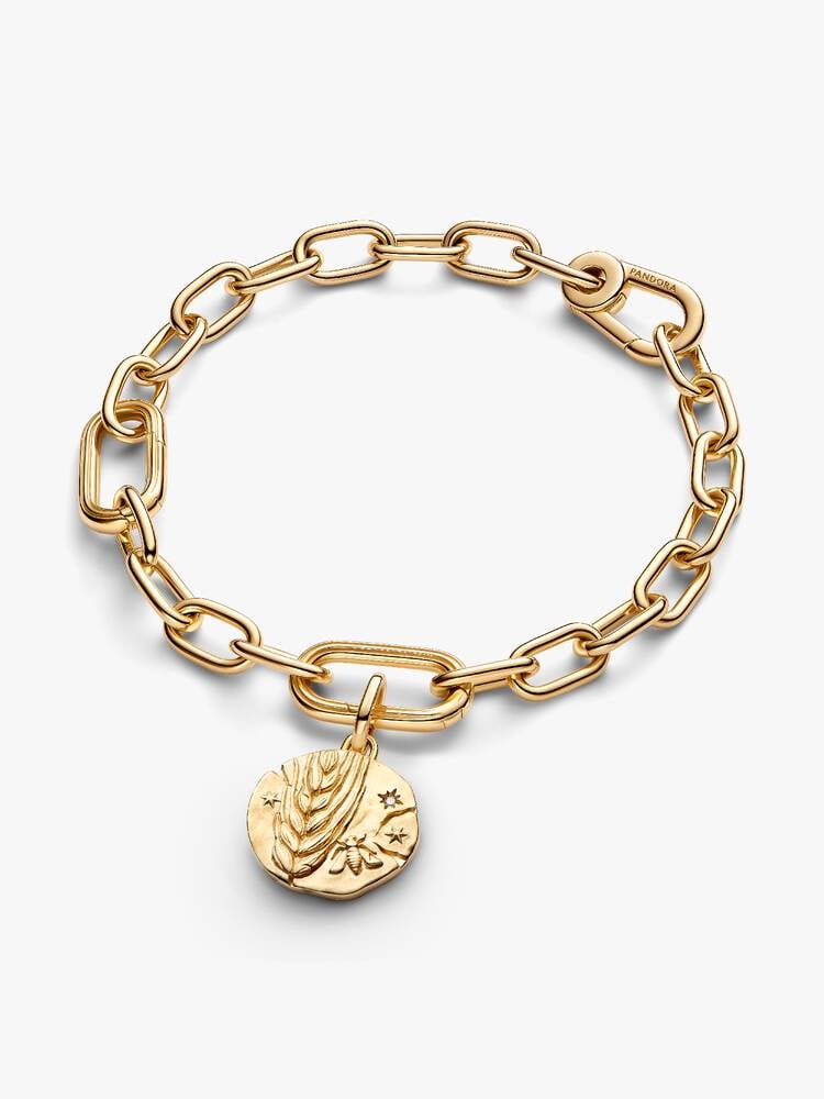 Pandora Charm Medallion Spiga di Grano "Virtus Vera Prosperitas"