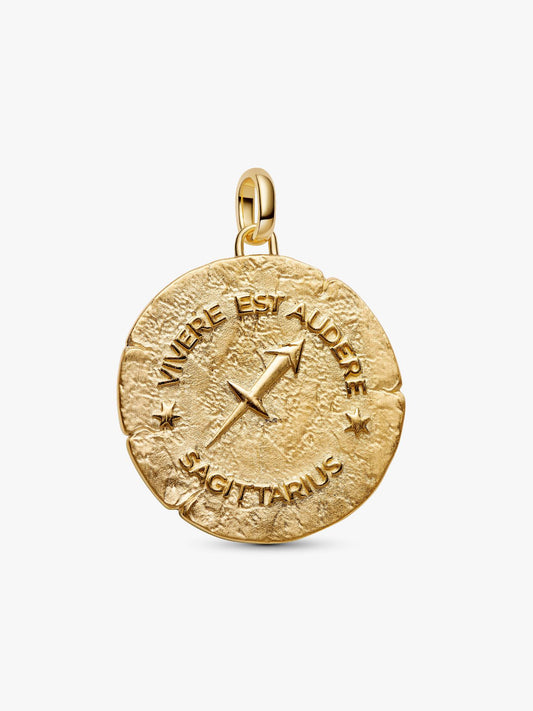 Pandora Charm Medallion XL Sagittario "Vivere Est Audere"