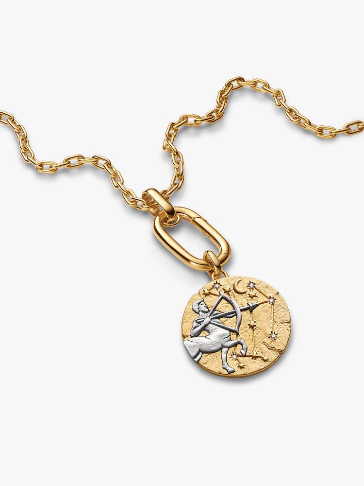 Pandora Charm Medallion XL Sagittario "Vivere Est Audere"