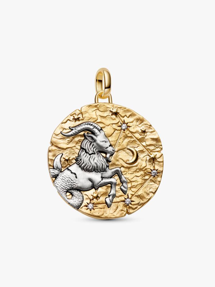 Pandora Charm Medallion XL Capricorno "Nihil Difficile Volenti"