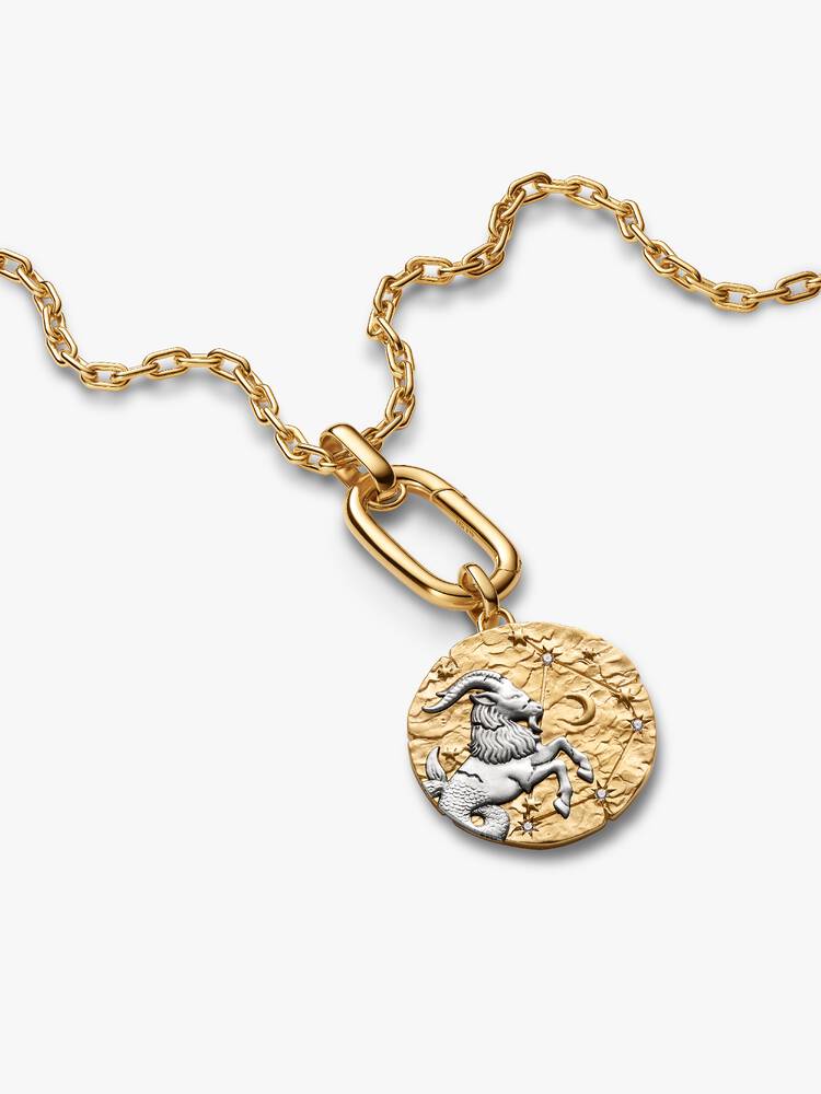 Pandora Charm Medallion XL Capricorno "Nihil Difficile Volenti"