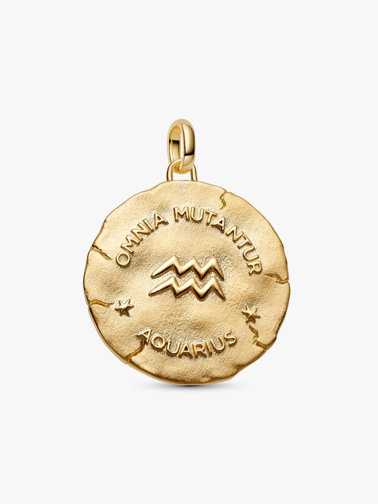 Pandora Charm Medallion XL Acquario "Omnia Mutantur"