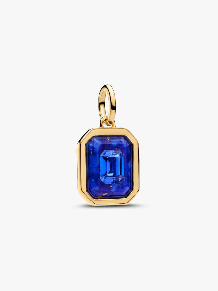 Pandora Charm Pendente Pietra Esagonale Blu