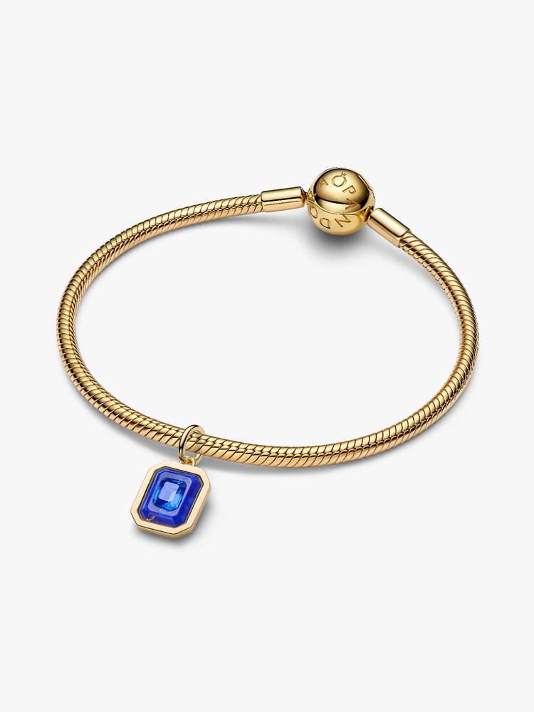 Pandora Charm Pendente Pietra Esagonale Blu