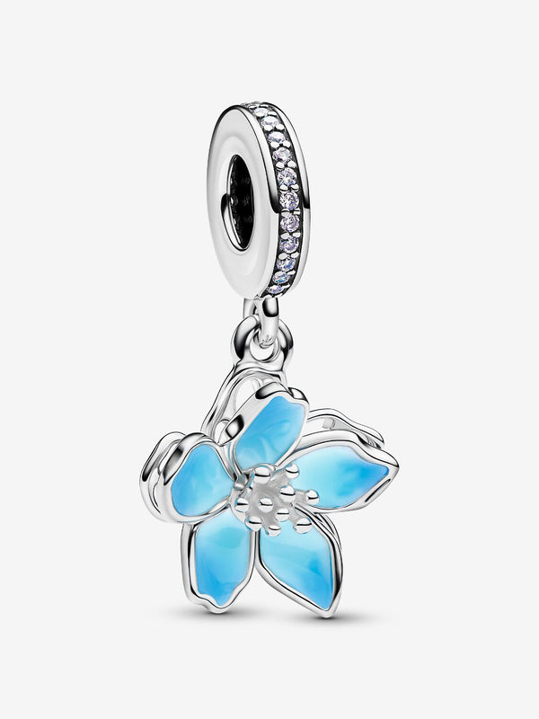 Pandora Charm Pendente Fiore di ciliegio blu