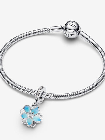 Pandora Charm Pendente Fiore di ciliegio blu