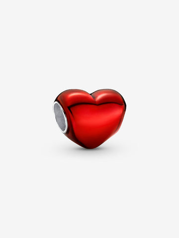 Pandora Charm Cuore Metalicco Rosso