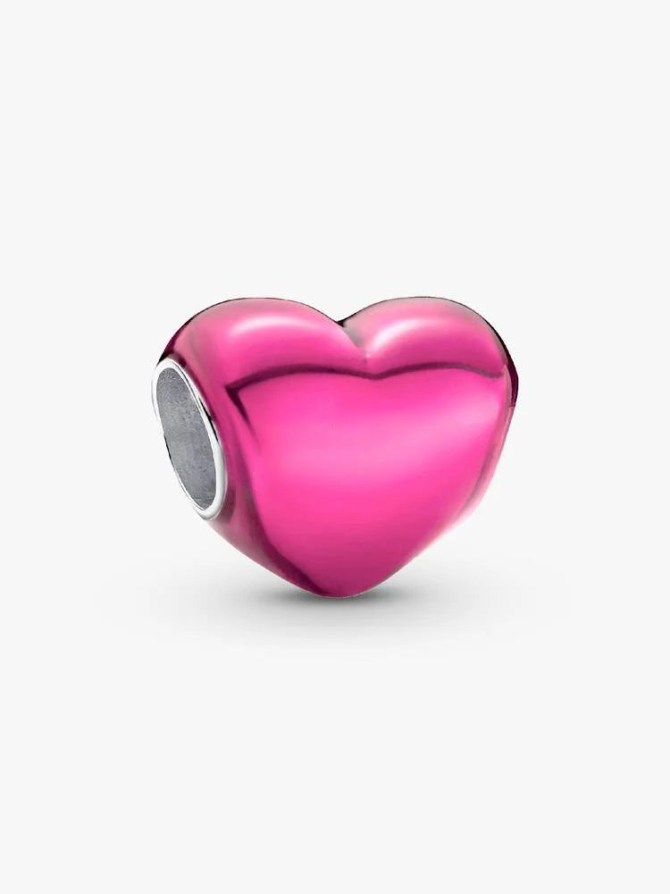 Pandora charm Cuore metallico rosa