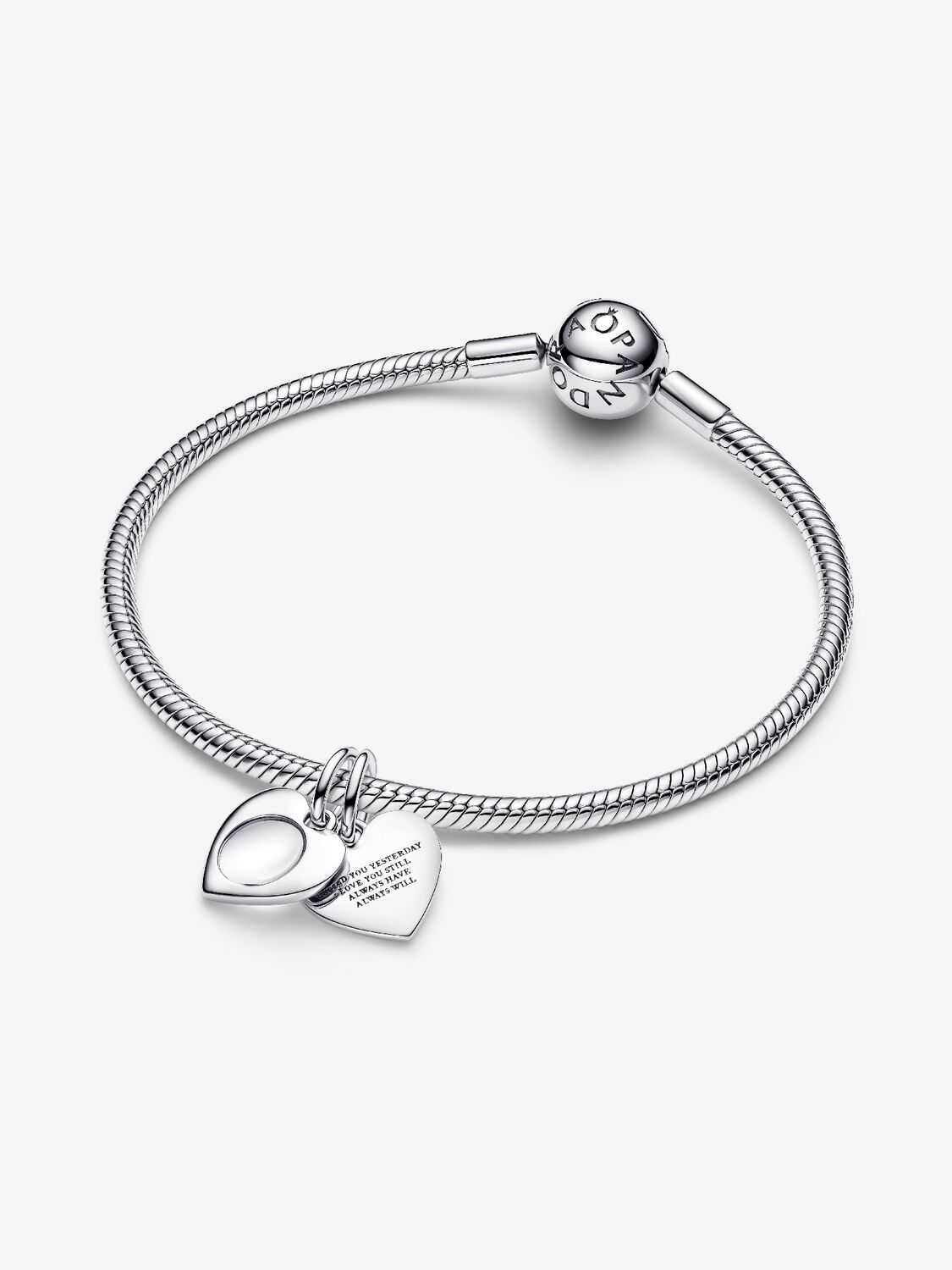 Pandora Charm Pendente Cuore con Lente di Ingrandimento da incidere