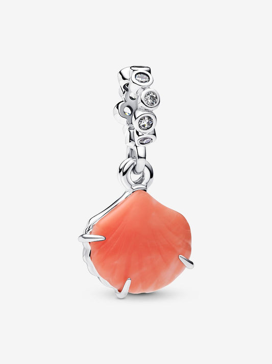 Pandora Charm Pendente Doppio Conchiglia Color Corallo