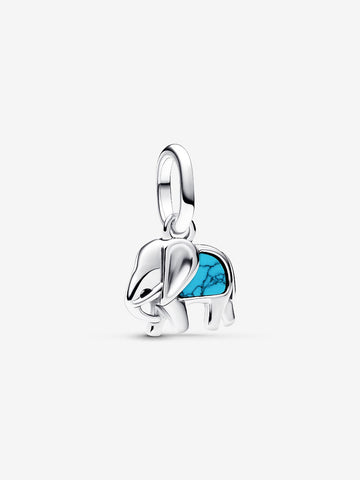 Pandora Charm Mini Pendente Elefante Turchese