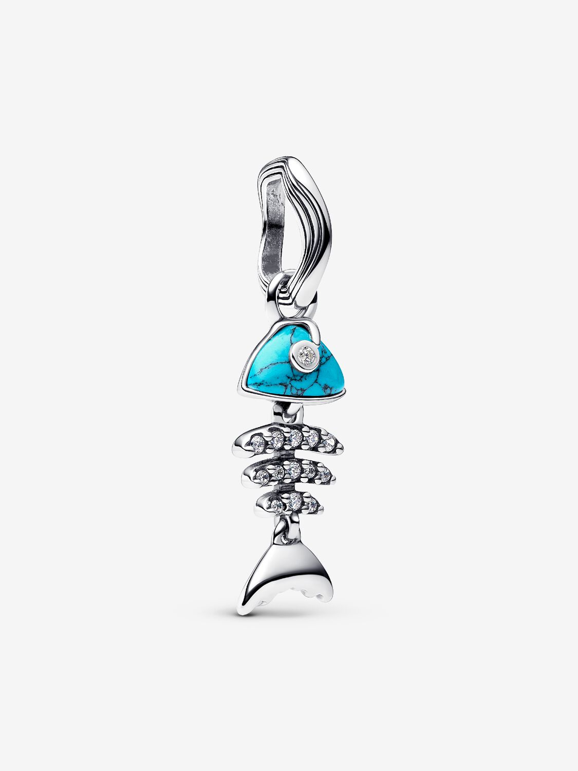 Pandora Charm Pendente Lisca Di Pesce Turchese