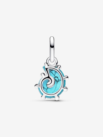 Pandora  Charm Pendente Conchiglia Vetro di Murano Turchese