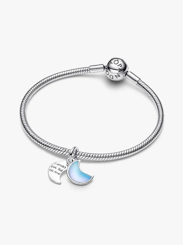 Pandora Charm Pendente Doppio Luna Crescente "I Would Give you the Moon"