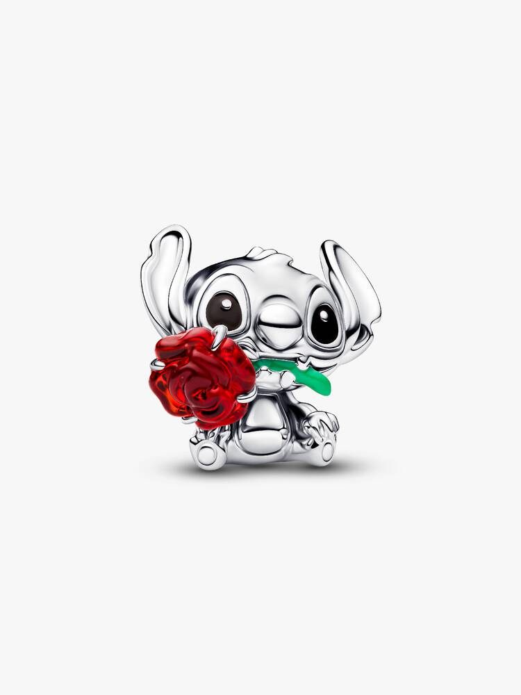 Pandora  Charm Disney, Lilo & Stitch, Stitch con la rosa