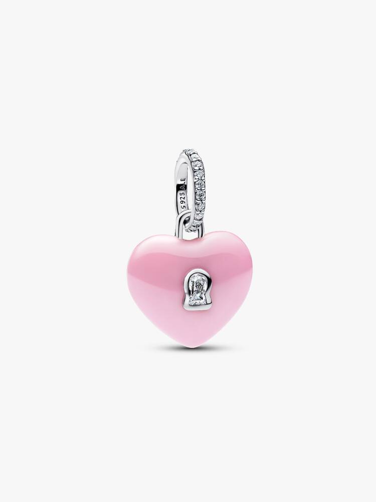 Pandora Charm Pendente Lucchetto Cuore Rosa 