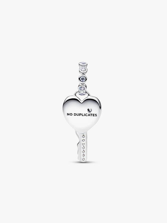 Pandora Charm Pendente Chiave a Cuore Opale Rosa