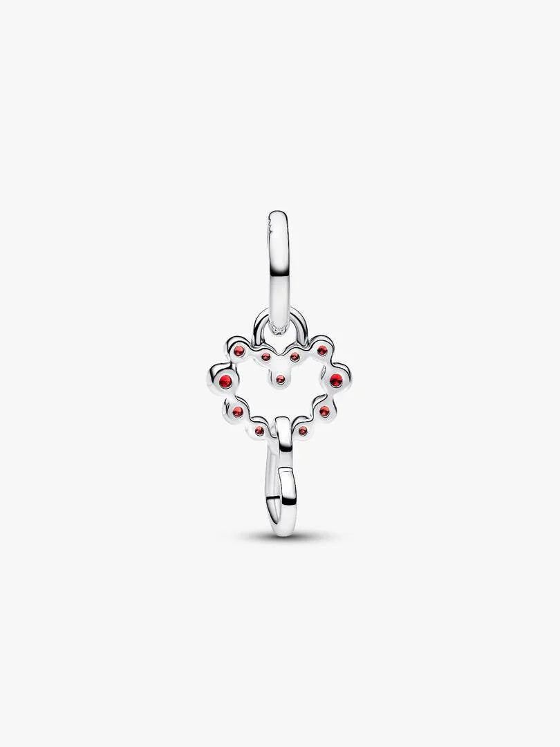 Pandora Charm Pendente Cuori Intrecciati con Cristalli Rossi