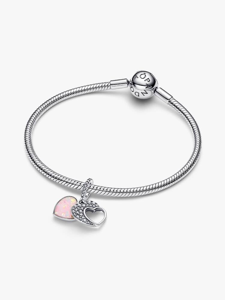 Pandora Charm Pendente Doppio Cuore Mamma Sei Bellissima
