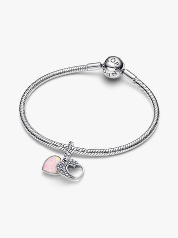 Pandora Charm Pendente Doppio Cuore Mamma Sei Bellissima