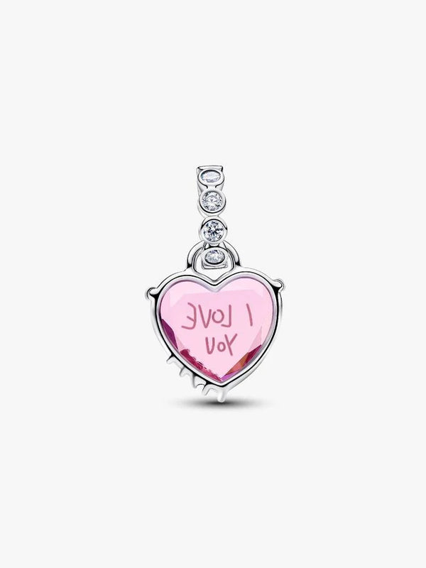 Pandora Charm Pendente Cuore Rosa Ti Voglio Bene Mamma
