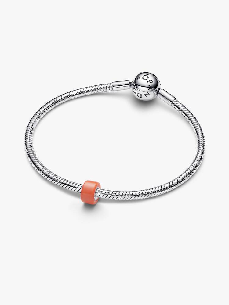 Pandora Mini Charm Vetro di Murano Arancione