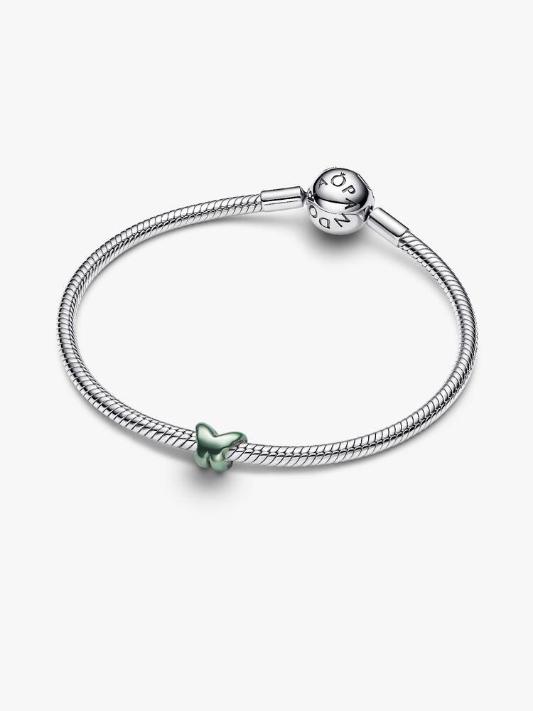 Mini Charm Farfalla effetto metallico verde