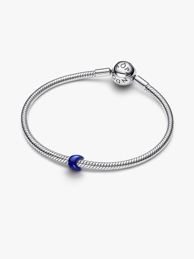 Mini Charm Luna effetto metallico blu