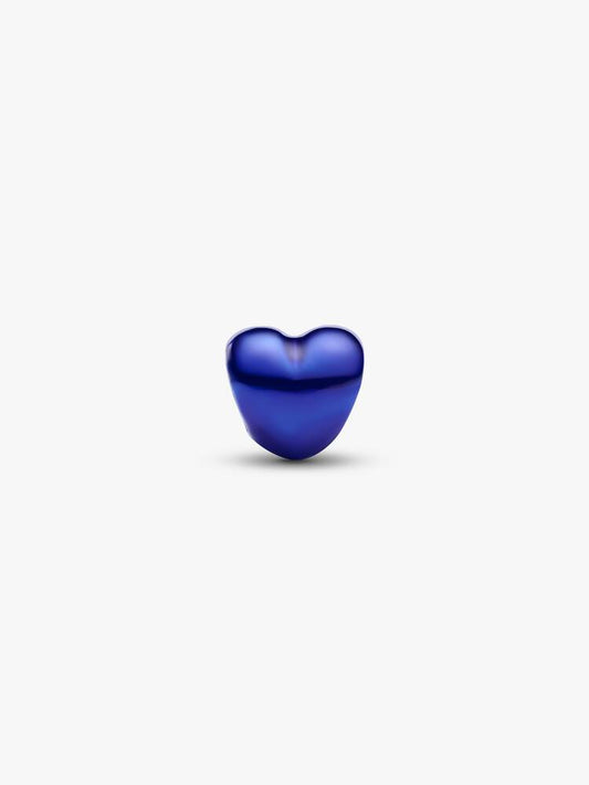 Pandora Mini Charm Cuore effetto metallico blu