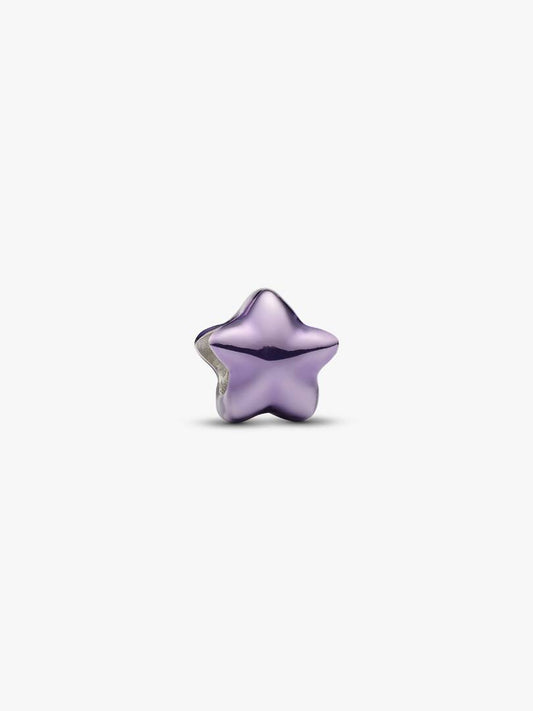 Mini Charm Stella effetto metallico viola