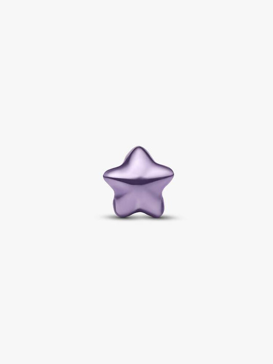 Mini Charm Stella effetto metallico viola