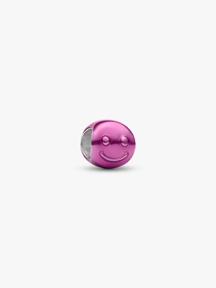 Mini Charm Smile effetto metallico rosa
