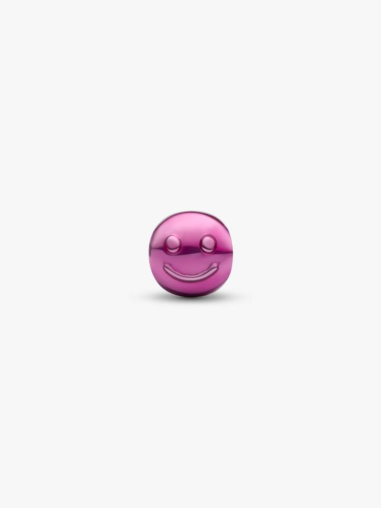 Mini Charm Smile effetto metallico rosa